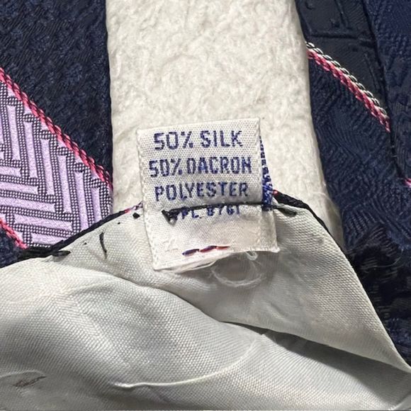 Sims Ltd Kwetz of Boston Vintage Black Purple Silk Blend Neck Tie - Picture 6 of 7